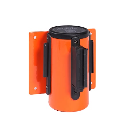 Queue Solutions WallMaster 300, Orange, 10' Yellow/Black AUTHORISED ACCESS ONLY Belt WM300O-YBA100